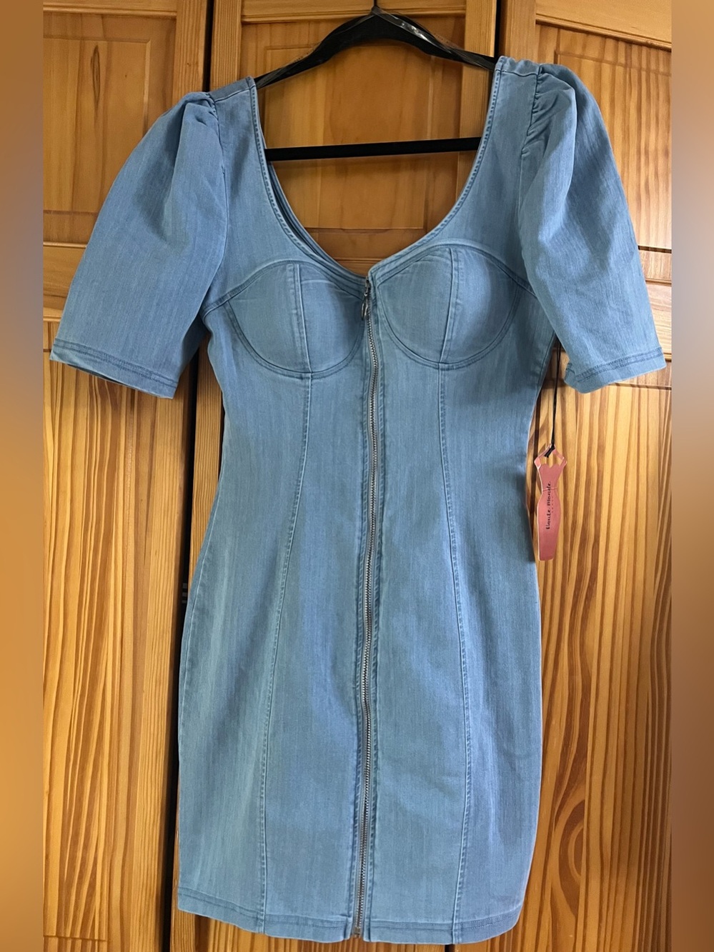 Haute Monde Light Blue Denim Dress